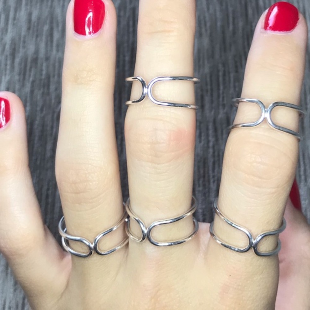 🌞10/$35🌞Lightweight Silver Stacking Rings - Picture 3 of 3
